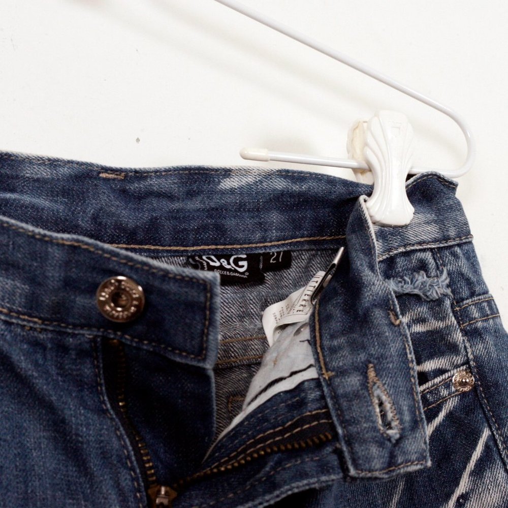 Dolce Gabbana Women Blue Bermuda Straight Denim 27 - Picture 5 of 10